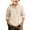 Beige, variant on Blekii Children's Button up Long Sleeve Plain Cotton Linen Hooded Shirt Beige 110