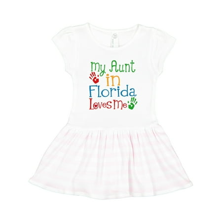 

Inktastic My Aunt in Florida Loves Me Gift Toddler Girl Dress