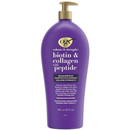 OGX Volume and Strength Biotin and Collagen Shampoo (40 Fluid Ounce)