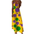 thumbnail image 2 of Pisexur Robe Sans Manches à Col en V pour Femme, Robe d'Été Décontractée Imprimée Sans Manches, Robe Longue à Bretelles à Col en V, Robe pour Femmes, 2 of 5