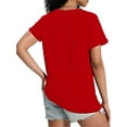 thumbnail image 2 of Womens T Shirts V-Neck Short Sleeve Summer Tops Casual Basic Tees Trendy, 2 of 5