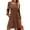 Brown, variant on Fantaslook Fall Dresses for Women Square Neck Long Sleeve Dresses Casual Babydoll Sweater Dress
