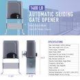 1400lbs Sliding Gate Opener Electric Operator w 2 Remotes Automatic