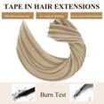 thumbnail image 4 of Extensiones de cabello Loxxy Human Hair 18/613 con cinta adhesiva, rubio ceniza, 4 of 6