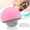thumbnail image 2 of Zeokiar, Bluetooth Speaker Mini Portable Wireless Speaker Mushroom Subwoofer with Suction Cup Function, Pink, 2 of 4