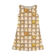 thumbnail image 3 of LTTVQM Girls Easter Dress 2026 Egg Bunny Print Funny Sleeveless Sundress Loose Fit Crewneck Midi Dresses Lightweight A-Line Dresses Saffron 3-4 Years, 3 of 5