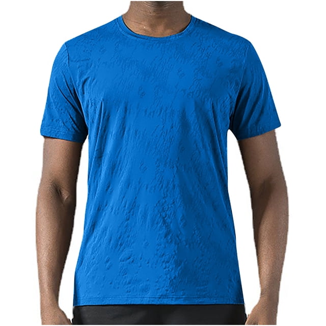 breaise Chandails Évacuant l'Humidité pour Hommes Grande Taille Séchage Rapide Chandails d'Entraînement pour Hommes Manches Courtes T-Shirts Athlétiques Performance de Gym T-Shirt à Col Rond Hauts