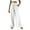 *102-White, variant on Cutuoiiu Pants for Women Solid Color Loose Wide Leg Casual Pants Smocked High Waist with Drawstring Side Pocket Lightweight Spring Fall Summer Beach Daily Wear