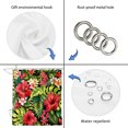 thumbnail image 5 of Summer Tropical Bathroom Shower Curtains with 12 Hooks Polyester Waterproof Shower Curtain for Stalls and Bathtubs Bohemia Flowers Monstera Leaves Watercolor Decorative Bathroom Curtain 66x72 Inches, 5 of 9