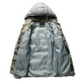 thumbnail image 6 of Men's Winter Thickened Warm Casual Style With Pockets Hooded Coat Jacket, 6 of 7