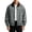 Gray, variant on Cotton Jacket for Men Cargo Retro Turndown Collar Top Full Zip Long Sleeve Loose Casual Outerwear