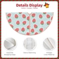 thumbnail image 4 of Daiia Hand Drawn Strawberry Drawing Merry Christmas Tree Skirt , Xmas Large Lace-up Tree Skirt, Santa Snowflakes Rustic Home Decorations New Year Party Farmhouse Decor-36", 4 of 7
