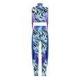 thumbnail image 5 of Haitryli Kids Girls 2-Piece Figure Skating Outfits Tassel Crop Top with Leggings for Gymnastic Performance Blue 8, 5 of 7
