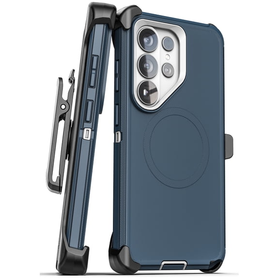 Encased for Samsung Galaxy S26 Ultra Case with Belt Clip Holster [Ranger Series] Heavy Duty Military Grade Protective Phone Case and Glass Screen Protector (Blue)