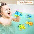thumbnail image 2 of Tortuga de baño para bebé, juguete de baño de tortuga de 3 piezas, juguete de piscina para bañera, regalo para bebés, niños pequeños, niñas, 2 of 5