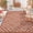 Orange & White, variant on DEORAB Outdoor Rugs Waterproof Plastic Straw Mat 6'x9' Reversible for RV Patio Deck Beach Black & Brown