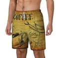 thumbnail image 2 of Gaeub Coffee Vintage Mens Swim Trunks Stretch Beach Shorts Quick Dry for Men Swim Shorts Swimwear with Pockets- X-Large, 2 of 9