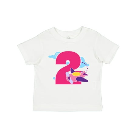

Inktastic 2nd Birthday Airplane Girls Pilot 2 Year Old Gift Toddler Toddler Girl T-Shirt