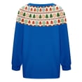 thumbnail image 4 of MIASHUI Cardigan en Tricot à Motif Fair Isle pour Femmes, Ouvert, Confortable, Automne Hiver, Style Nordique, Bleu, m, 4 of 5