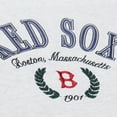 thumbnail image 7 of Women's Mitchell & Ness Heather Gray Boston Red Sox Cropped Toggle Pullover Sweatshirt, 7 of 7