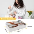 thumbnail image 5 of Marble PU Leather Necklace Holder with Removable Compartment and Portable Organizer Box Jewelry Display Case Jewelry Boxes, 5 of 6