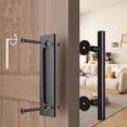 thumbnail image 2 of Langgg Versatile Options Widely Used Sliding Door Handle Black Barn Door Handle With Screws Calming, 2 of 6