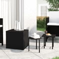 thumbnail image 1 of vidaXL Side Tables 3 Pieces Black Poly Rattan Indoor / Outdoor, 1 of 4