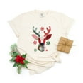 thumbnail image 3 of Reindeer Patchwork Print - Women's Garment Dyed Tee, 3 of 11