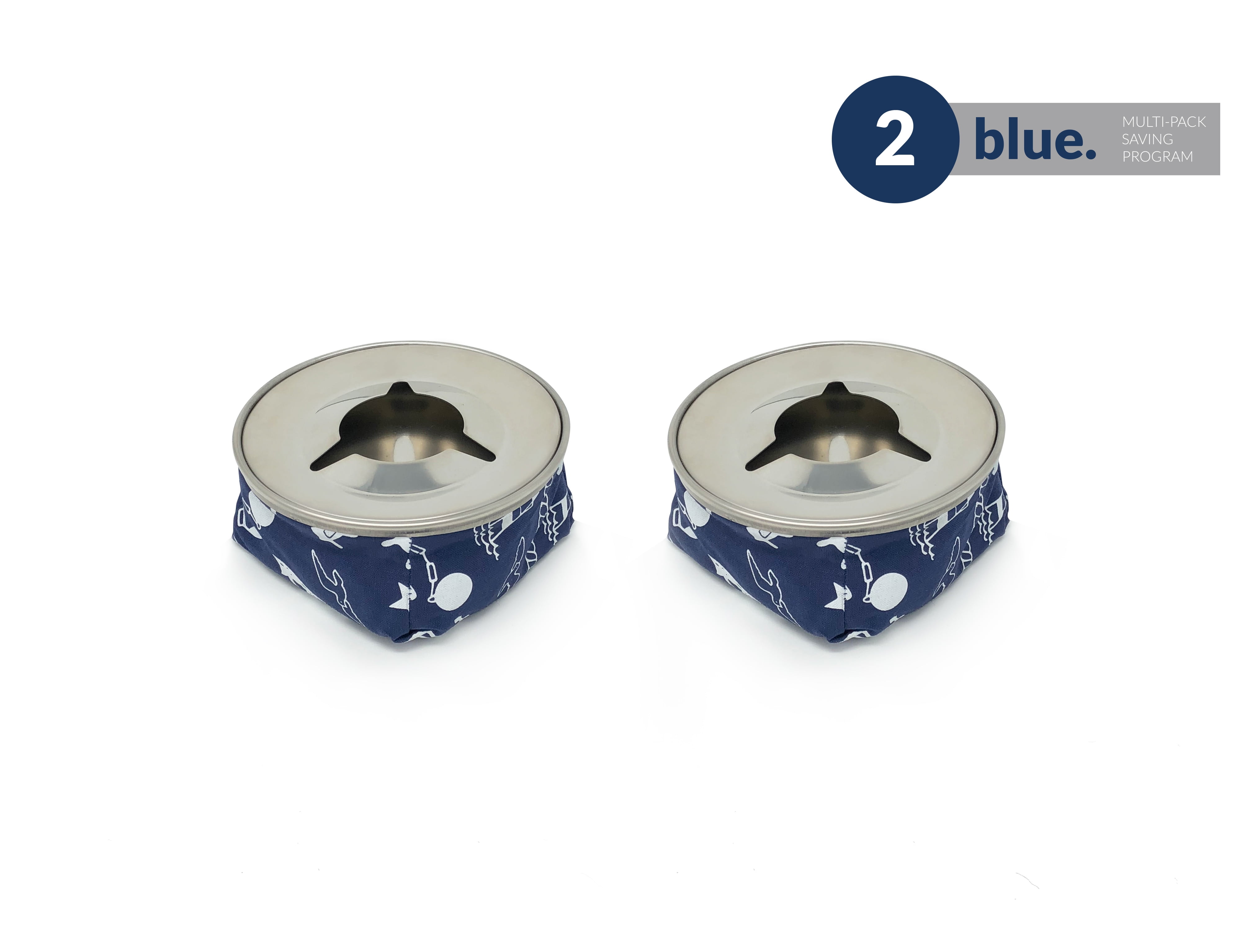 Five Oceans Bean Bag Ashtrays, Blue (Pair) FO101M2