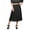 Black, variant on Moomaya Solid Skirts For Women Knee Length Cotton Flared Girls Skirt Clothing