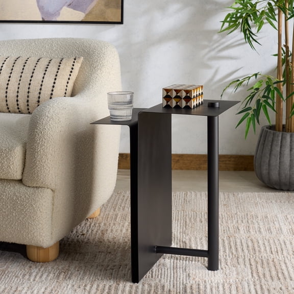 Safavieh Couture Aldwyn Modern Metal Free Form End Table, Black