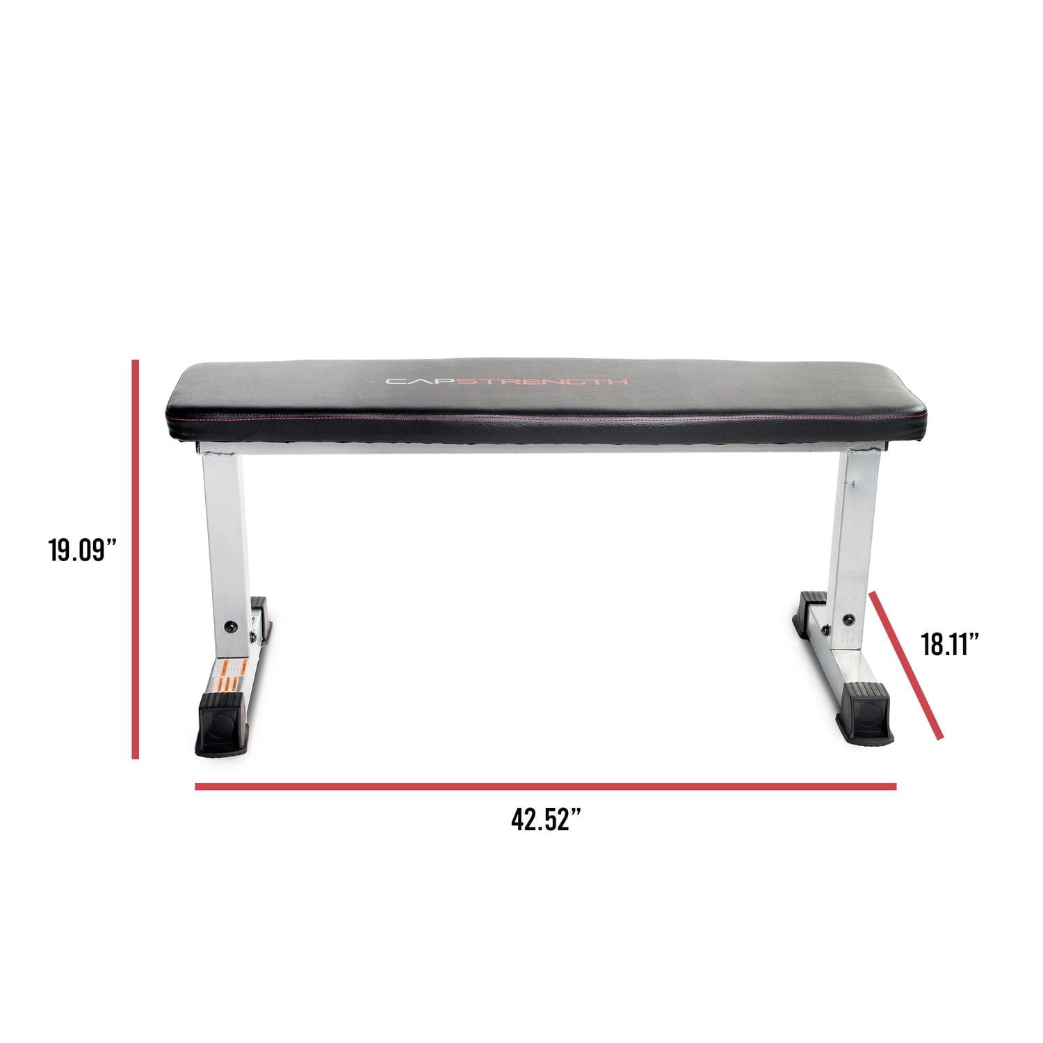 CAP Strength Banc de musculation plat utilitaire (capacité de poids de 600 lb), gris