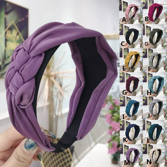 Women's Plain Top Knot Headband Simple Fashion Hair Band for Daily Use