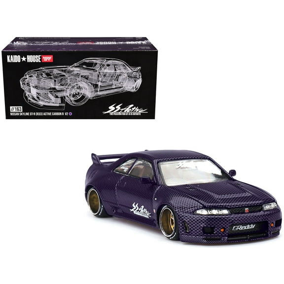 MINI GT 1/64 - NISSAN Skyline GT-R (R33) Active Carbon R V2 - 1995