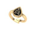 thumbnail image 2 of Adjustable Heart Shape Brass Enamel Ring Gold Plated Fashion Jewelry, 2 of 4