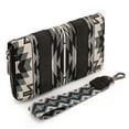 thumbnail image 4 of Wrangler Wallet Wristlet Aztec Clutch Long Purse Boho Credit Card Holder Wallet, Black, 4 of 7
