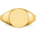 thumbnail image 4 of 10K Yellow Gold 10Ky 9.5X10.0Mm Closed Back Signet Ringsize 5.25 (Width 2 To 9.8) - Jbsp, 4 of 5