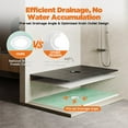 thumbnail image 3 of Jocisland Shower Curb Kit with Complete Shower Kit- Tray, Curb, Membrane, Seals, Bonding Flange, Corners, Trowel & Level, 38" x 60" Tray, Center Outlet Position, 3 of 9