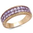 thumbnail image 5 of TS525 - Rose Gold 925 Sterling Silver Ring with AAA Grade CZ in Amethyst, 5 of 5