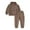 Brown, variant on Coerni Kids 2PCS Jogger Outfits Set Winter Sweatsuits   Sweatpants Baby Boys Girls Athletic Sweatsuits Pullover Clothes
