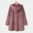 thumbnail image 5 of Baberdicy Women's Plush Long Sleeve Coat, 2022 New Winter Plus Size Fuzzy Jacket for Casual Warm Outerwear , Fuzzy Plush Jacket, Cozy Winter Coat, Soft Teddy Outerwear Red Xxl, 5 of 5