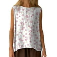 thumbnail image 2 of Tank Top for Woman Vintage Floral Print Vest For Woman Timeless Tank Tops White, 2 of 4