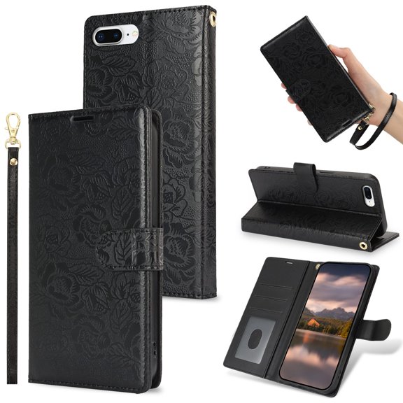 For iPhone 7 8 Plus SE 6 6S Plus Phone Case Wallet Case with Card Holder Magnetic For iPhone Leather Phone Cases