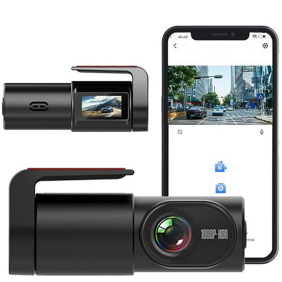 TopLLC Car Accessories 1-inch Display Screen 1080P High-definition Night Vision Parking Monitoring Mobile Phone Interconnection WIFI Intelligent Voice Loop Recording Driving Recorder Driving recorder