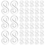 Onaparter 500pcs S Clips Rubber Band Clips Rubber Band Bracelet Clips DIY Rubber Band Connectors White