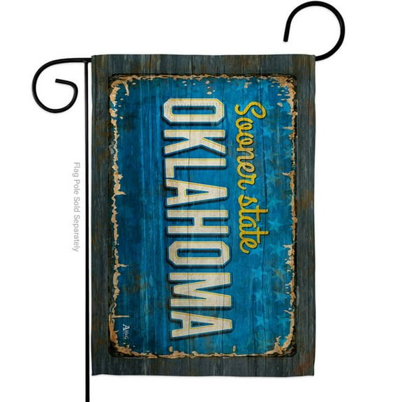 Americana Home & Garden G142981-BO 13 x 18.5 in. Oklahoma Vintage American State Garden Flag with Double-Sided Horizontal House Decoration Banner Yard Gift