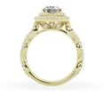 thumbnail image 3 of Unique Moments Lab Grown 2.50 ct Oval Cut Diamond Halo Infinity Engagement Ring 10K Yellow Gold, 3 of 6