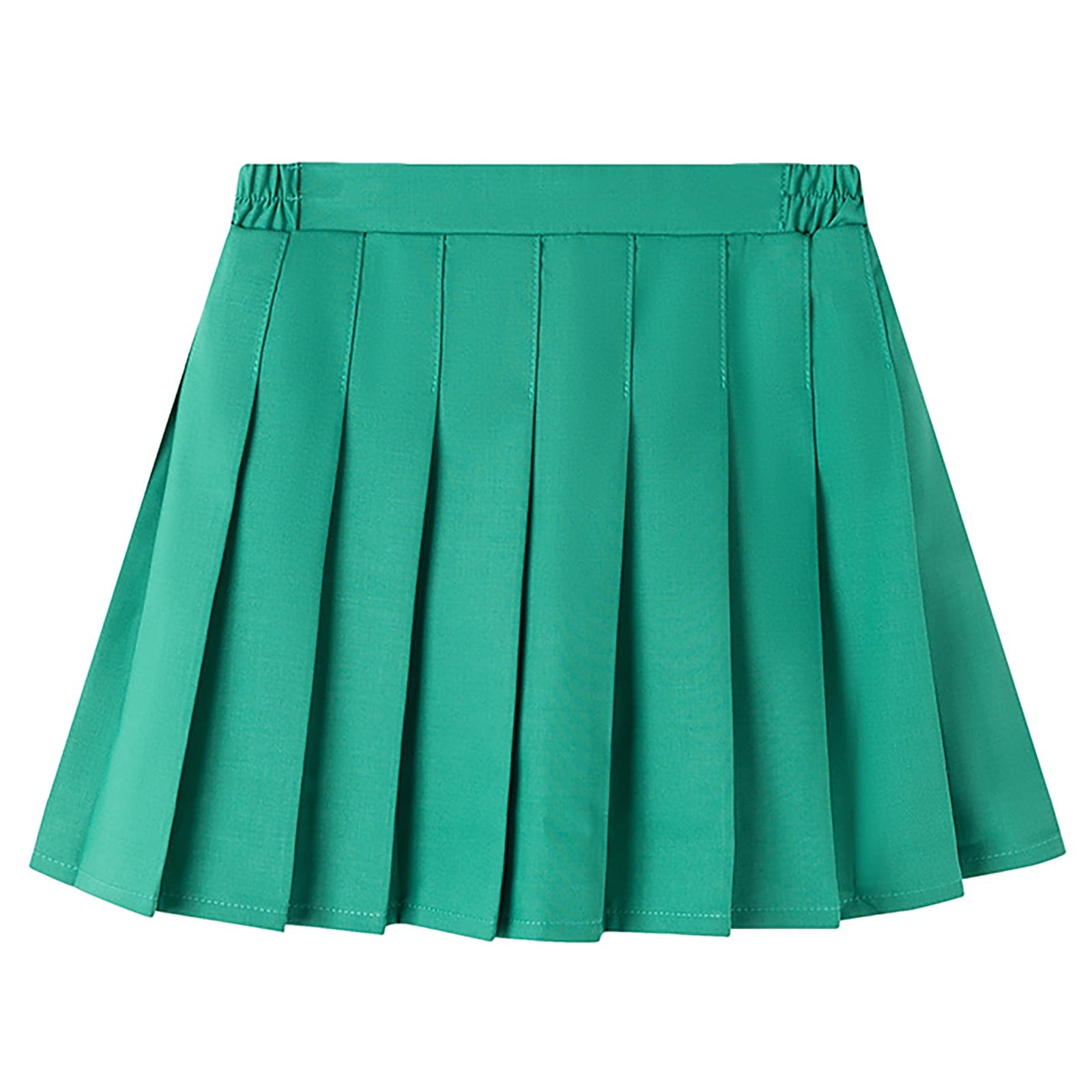 【WONDER WONDER】Daffel Check Pleated Mini Skirt Wonder Nation Girls Denim Skirt, Sizes 4-18 & Plus - Walmart.com