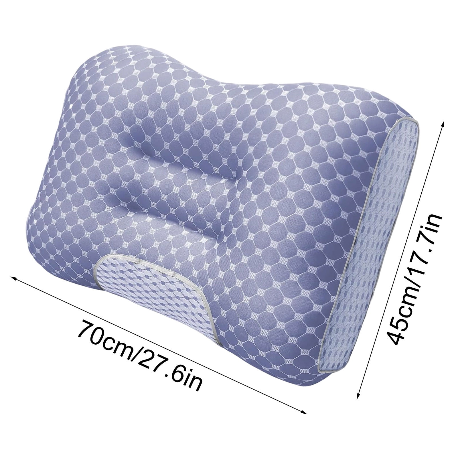 Cooling Memory Foam Neck Pillow Queen Size, Breathable Ergonomic Cervical Support For All Sleep Positions, Adjustable Height, Hotel-Style Finish With Gusset, Soft Washable Cover