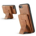 thumbnail image 2 of Case for iPhone 7 / 8 / SE 2022 & 2020, Detachable Magnetic Wallet Credit Card Cash Slot Case Support Wireless Charging Functional Kickstand Compatible with MagSafe Phone Cover,Brown, 2 of 12